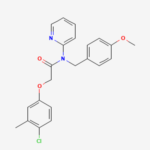 2-(4-chloro-3-methylphenoxy)-N-(4-methoxybenzyl)-N-(pyridin-2-yl)acetamide