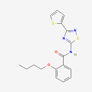 2-butoxy-N-[3-(thiophen-2-yl)-1,2,4-thiadiazol-5-yl]benzamide