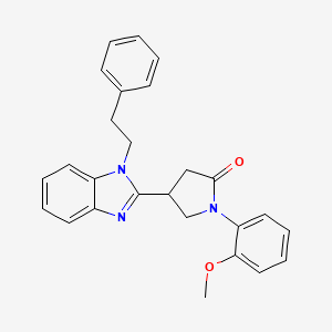 molecular formula C26H25N3O2 B11352777 1-(2-methoxyphenyl)-4-[1-(2-phenylethyl)-1H-benzimidazol-2-yl]pyrrolidin-2-one 