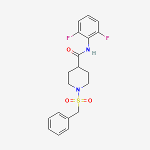 1-(benzylsulfonyl)-N-(2,6-difluorophenyl)piperidine-4-carboxamide