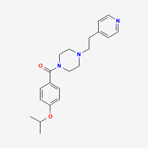 molecular formula C21H27N3O2 B11352794 [4-(Propan-2-yloxy)phenyl]{4-[2-(pyridin-4-yl)ethyl]piperazin-1-yl}methanone 