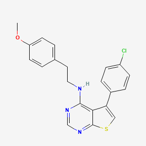 5-(4-chlorophenyl)-N-[2-(4-methoxyphenyl)ethyl]thieno[2,3-d]pyrimidin-4-amine