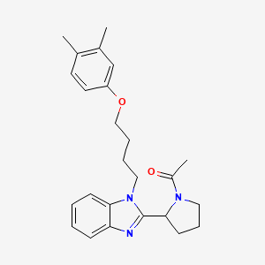 1-(2-{1-[4-(3,4-dimethylphenoxy)butyl]-1H-benzimidazol-2-yl}pyrrolidin-1-yl)ethanone