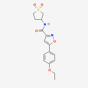 molecular formula C16H18N2O5S B11352838 N-(1,1-dioxidotetrahydrothiophen-3-yl)-5-(4-ethoxyphenyl)-1,2-oxazole-3-carboxamide 