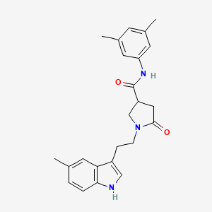 N-(3,5-dimethylphenyl)-1-[2-(5-methyl-1H-indol-3-yl)ethyl]-5-oxopyrrolidine-3-carboxamide