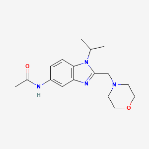 N-[2-(morpholin-4-ylmethyl)-1-(propan-2-yl)-1H-benzimidazol-5-yl]acetamide