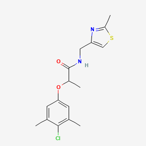 2-(4-chloro-3,5-dimethylphenoxy)-N-[(2-methyl-1,3-thiazol-4-yl)methyl]propanamide