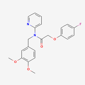 N-(3,4-dimethoxybenzyl)-2-(4-fluorophenoxy)-N-(pyridin-2-yl)acetamide