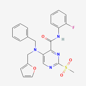 5-[benzyl(furan-2-ylmethyl)amino]-N-(2-fluorophenyl)-2-(methylsulfonyl)pyrimidine-4-carboxamide