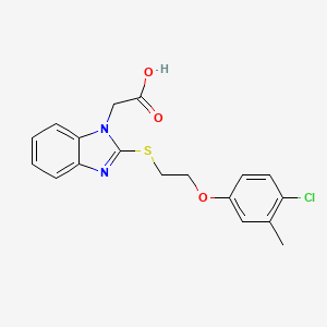 2-[2-[2-(4-Chloro-3-methylphenoxy)ethylthio]-1-benzimidazolyl]acetic acid