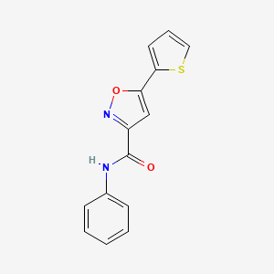 N-phenyl-5-(thiophen-2-yl)-1,2-oxazole-3-carboxamide