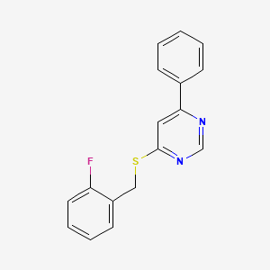 4-((2-Fluorobenzyl)thio)-6-phenylpyrimidine