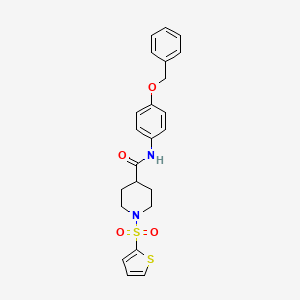 N-[4-(benzyloxy)phenyl]-1-(thiophen-2-ylsulfonyl)piperidine-4-carboxamide