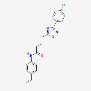 4-[3-(4-chlorophenyl)-1,2,4-oxadiazol-5-yl]-N-(4-ethylphenyl)butanamide