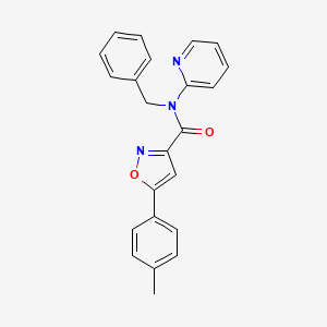 molecular formula C23H19N3O2 B11353006 N-benzyl-5-(4-methylphenyl)-N-(pyridin-2-yl)-1,2-oxazole-3-carboxamide 