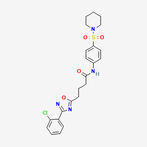 4-[3-(2-chlorophenyl)-1,2,4-oxadiazol-5-yl]-N-[4-(piperidin-1-ylsulfonyl)phenyl]butanamide