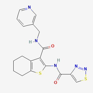 N-{3-[(pyridin-3-ylmethyl)carbamoyl]-4,5,6,7-tetrahydro-1-benzothiophen-2-yl}-1,2,3-thiadiazole-4-carboxamide