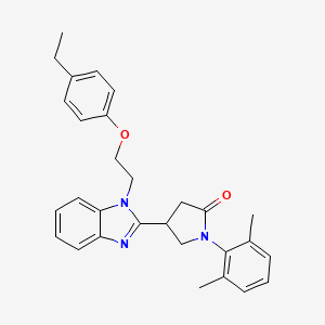 1-(2,6-dimethylphenyl)-4-{1-[2-(4-ethylphenoxy)ethyl]-1H-benzimidazol-2-yl}pyrrolidin-2-one