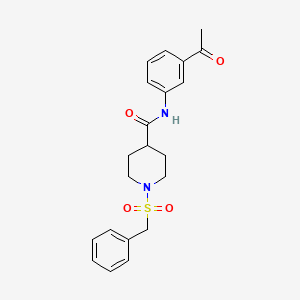 molecular formula C21H24N2O4S B11353067 N-(3-acetylphenyl)-1-(benzylsulfonyl)piperidine-4-carboxamide 