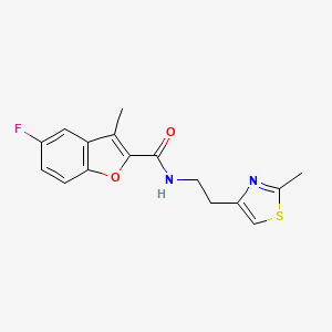 5-fluoro-3-methyl-N-[2-(2-methyl-1,3-thiazol-4-yl)ethyl]-1-benzofuran-2-carboxamide