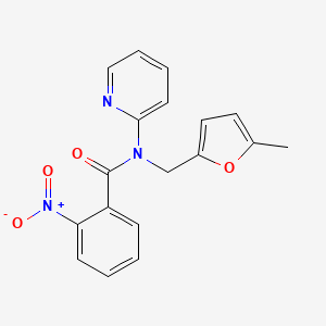 N-[(5-methylfuran-2-yl)methyl]-2-nitro-N-(pyridin-2-yl)benzamide