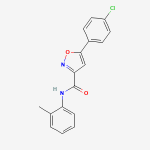 molecular formula C17H13ClN2O2 B11353094 5-(4-chlorophenyl)-N-(2-methylphenyl)-1,2-oxazole-3-carboxamide 