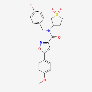 N-(1,1-dioxidotetrahydrothiophen-3-yl)-N-(4-fluorobenzyl)-5-(4-methoxyphenyl)-1,2-oxazole-3-carboxamide