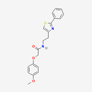 2-(4-methoxyphenoxy)-N-[2-(2-phenyl-1,3-thiazol-4-yl)ethyl]acetamide