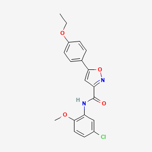 molecular formula C19H17ClN2O4 B11353120 N-(5-chloro-2-methoxyphenyl)-5-(4-ethoxyphenyl)-1,2-oxazole-3-carboxamide 