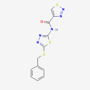 N-[5-(benzylsulfanyl)-1,3,4-thiadiazol-2-yl]-1,2,3-thiadiazole-4-carboxamide