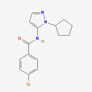 4-bromo-N-(1-cyclopentyl-1H-pyrazol-5-yl)benzamide