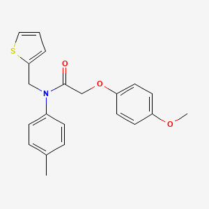 2-(4-methoxyphenoxy)-N-(4-methylphenyl)-N-(thiophen-2-ylmethyl)acetamide