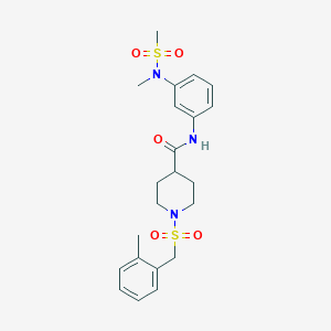 1-[(2-methylbenzyl)sulfonyl]-N-{3-[methyl(methylsulfonyl)amino]phenyl}piperidine-4-carboxamide