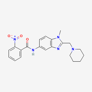 N-[1-methyl-2-(piperidin-1-ylmethyl)-1H-benzimidazol-5-yl]-2-nitrobenzamide