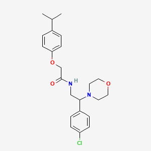 N-[2-(4-chlorophenyl)-2-(morpholin-4-yl)ethyl]-2-[4-(propan-2-yl)phenoxy]acetamide