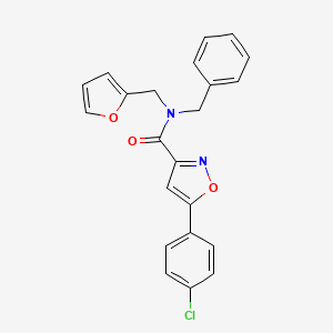 N-benzyl-5-(4-chlorophenyl)-N-(furan-2-ylmethyl)-1,2-oxazole-3-carboxamide