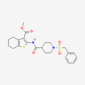 molecular formula C23H28N2O5S2 B11353271 Methyl 2-({[1-(benzylsulfonyl)piperidin-4-yl]carbonyl}amino)-4,5,6,7-tetrahydro-1-benzothiophene-3-carboxylate 