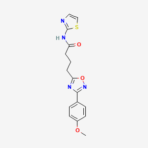 4-[3-(4-methoxyphenyl)-1,2,4-oxadiazol-5-yl]-N-(1,3-thiazol-2-yl)butanamide