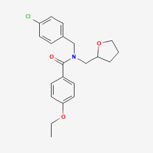 N-(4-chlorobenzyl)-4-ethoxy-N-(tetrahydrofuran-2-ylmethyl)benzamide