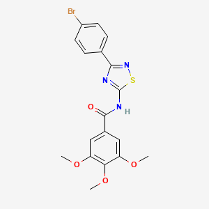 molecular formula C18H16BrN3O4S B11353297 N-[3-(4-bromophenyl)-1,2,4-thiadiazol-5-yl]-3,4,5-trimethoxybenzamide 