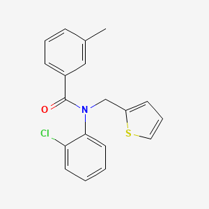 molecular formula C19H16ClNOS B11353322 N-(2-chlorophenyl)-3-methyl-N-(thiophen-2-ylmethyl)benzamide 