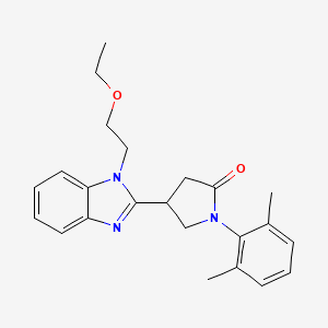 1-(2,6-dimethylphenyl)-4-[1-(2-ethoxyethyl)-1H-benzimidazol-2-yl]pyrrolidin-2-one