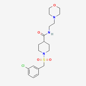 1-[(3-chlorobenzyl)sulfonyl]-N-[2-(morpholin-4-yl)ethyl]piperidine-4-carboxamide