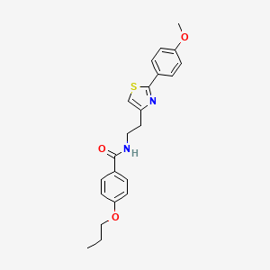 N-{2-[2-(4-methoxyphenyl)-1,3-thiazol-4-yl]ethyl}-4-propoxybenzamide