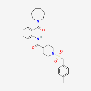 N-[2-(azepan-1-ylcarbonyl)phenyl]-1-[(4-methylbenzyl)sulfonyl]piperidine-4-carboxamide