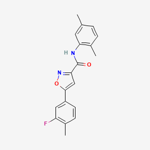 N-(2,5-dimethylphenyl)-5-(3-fluoro-4-methylphenyl)-1,2-oxazole-3-carboxamide