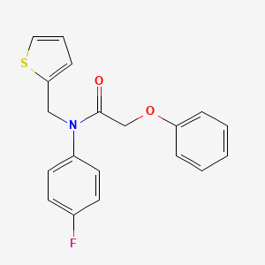 N-(4-fluorophenyl)-2-phenoxy-N-(thiophen-2-ylmethyl)acetamide