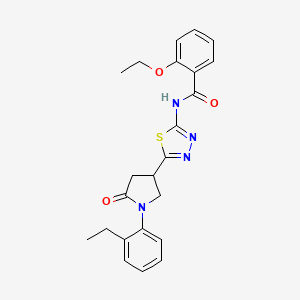 2-ethoxy-N-{5-[1-(2-ethylphenyl)-5-oxopyrrolidin-3-yl]-1,3,4-thiadiazol-2-yl}benzamide