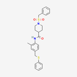 1-(benzylsulfonyl)-N-{2-methyl-4-[(phenylsulfanyl)methyl]phenyl}piperidine-4-carboxamide