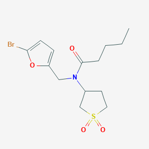 N-[(5-bromofuran-2-yl)methyl]-N-(1,1-dioxidotetrahydrothiophen-3-yl)pentanamide